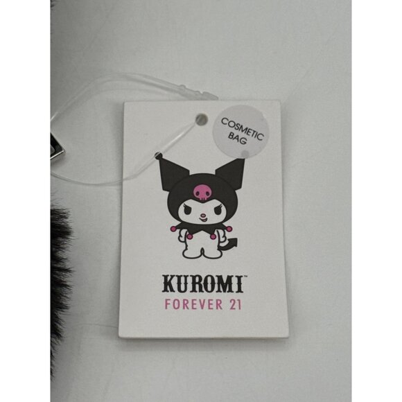 Kuromi Forever 21 Faux Fur Cosmetic Bag Sanrio New - Picture 2 of 8